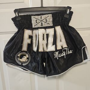 Black and White Muay Thai Shorts